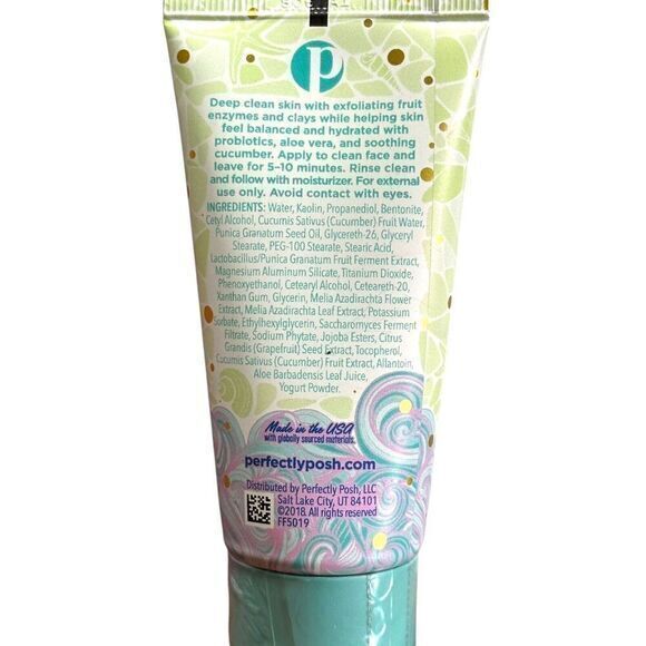 Perfectly Posh Resting Mermaid Face Exfoliating, Probiotic Facemask ~Retired - Picture 2 of 2